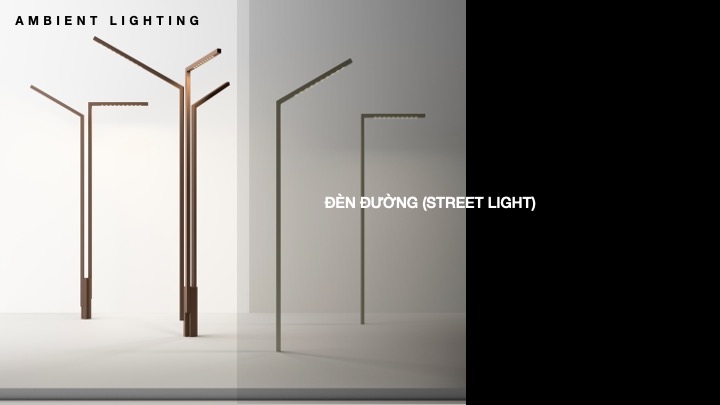 Các loại đèn chiếu sáng cho không gian nội thất Đèn đường (Street light):