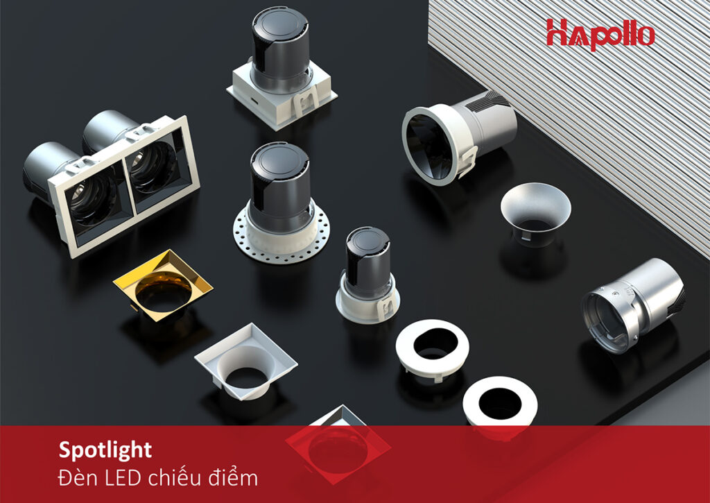 Cách bố trí đèn phòng khách đơn giản mà vẫn đẹp lung linh Đèn spotlight âm trần